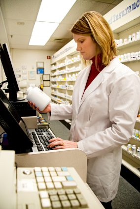 Pharmacist Preparing Medications At Inpatient Pharmacy Fulton County